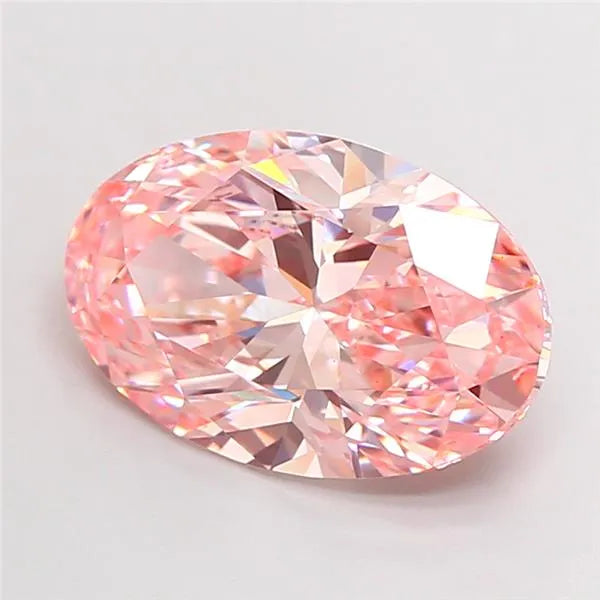 5.01ct Oval Lab Grown Diamond (Colour Fancy Vivid Pink, Clarity VS1, IGI Certified)