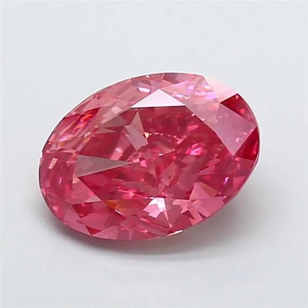 5.01ct Oval Lab Grown Diamond (Colour Fancy Vivid Pink, Clarity VS1, IGI Certified)