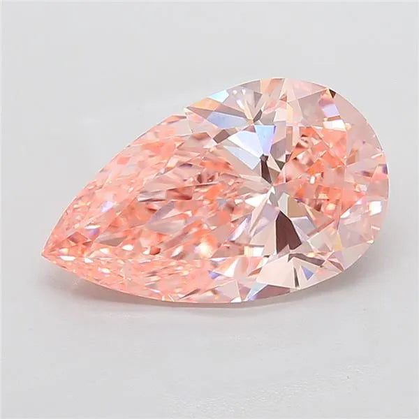 5.01ct Pear Lab Grown Diamond (Colour Fancy Intense Pink, Clarity VS2, IGI Certified)
