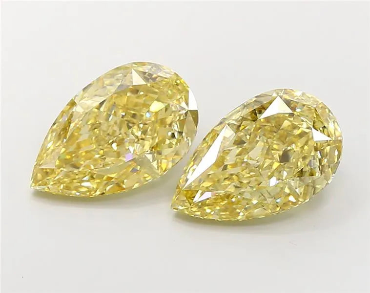 5.01ct Pear Lab Grown Diamond (Colour Fancy Intense Yellow, Clarity SI1, IGI Certified)