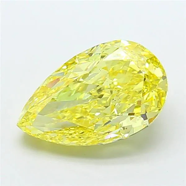 5.01ct Pear Lab Grown Diamond (Colour Fancy Intense Yellow, Clarity VS2, IGI Certified)