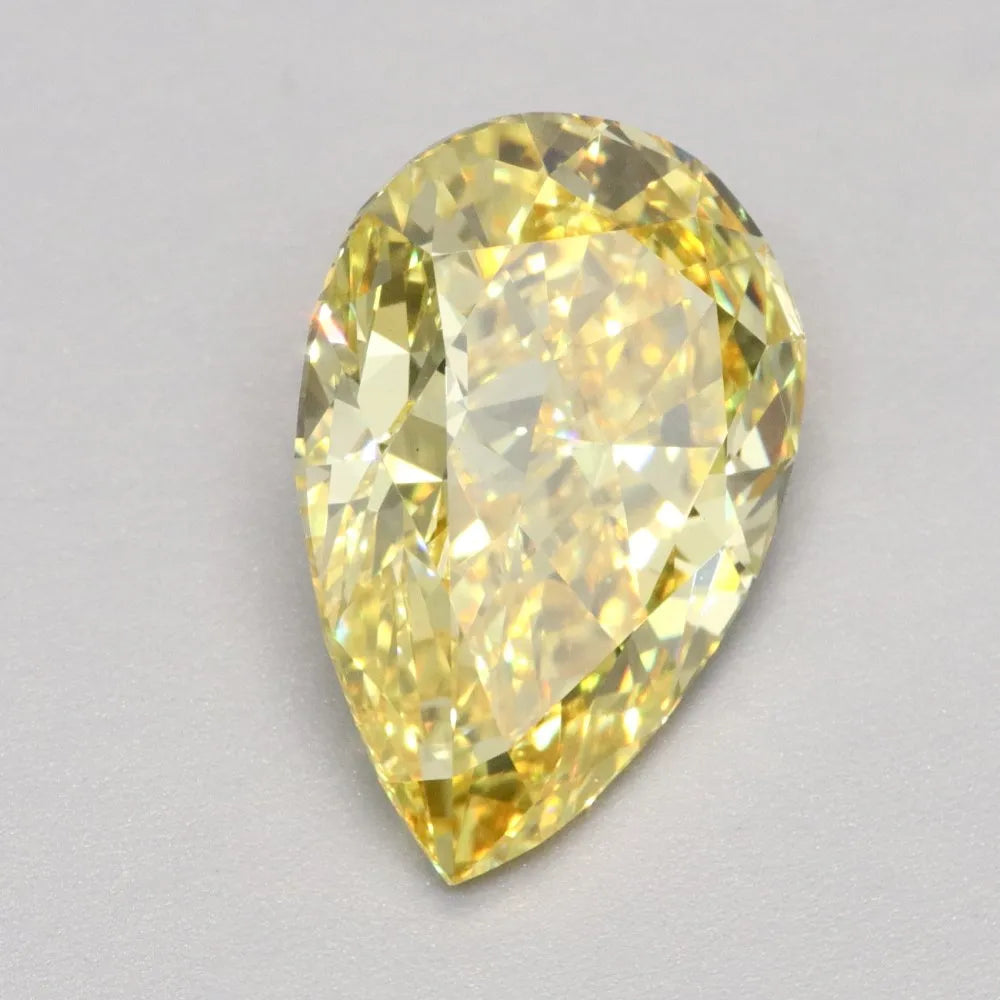 5.01ct Pear Lab Grown Diamond (Colour Fancy Intense Yellow, Clarity VS2, IGI Certified)