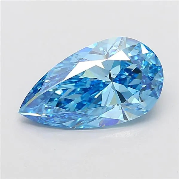 5.01ct Pear Lab Grown Diamond (Colour Fancy Vivid Blue, Clarity VS2, IGI Certified)