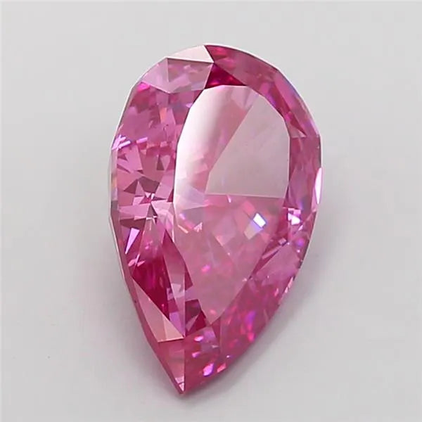 5.01ct Pear Lab Grown Diamond (Colour Fancy Vivid Pink, Clarity SI1, IGI Certified)