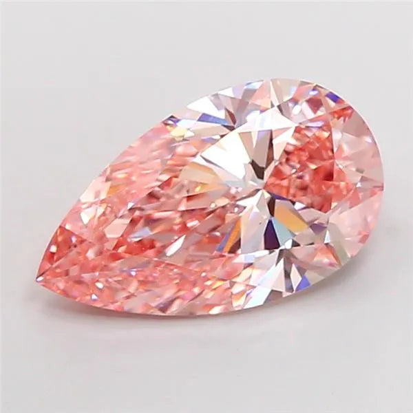 5.01ct Pear Lab Grown Diamond (Colour Fancy Vivid Pink, Clarity VS1, IGI Certified)
