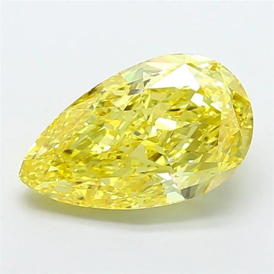 5.01ct Pear Lab Grown Diamond (Colour Fancy Vivid Yellow, Clarity VS1, IGI Certified)