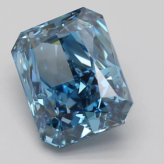 5.01ct Radiant Lab Grown Diamond (Colour Fancy Vivid Blue, Clarity VS1, Cut VG, IGI Certified)