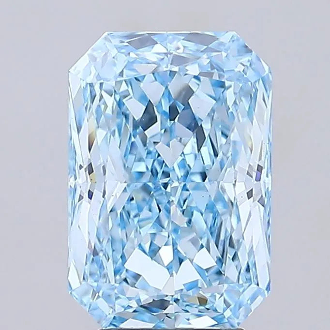 5.01ct Radiant Lab Grown Diamond (Colour Fancy Vivid Blue, Clarity VS1, IGI Certified)