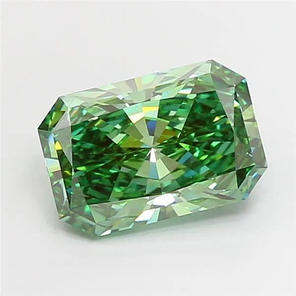 5.01ct Radiant Lab Grown Diamond (Colour Fancy Vivid Green, Clarity VS1, IGI Certified)