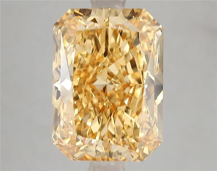 5.01ct Radiant Lab Grown Diamond (Colour Fancy Vivid Orangey Yellow, Clarity VS2, IGI Certified)