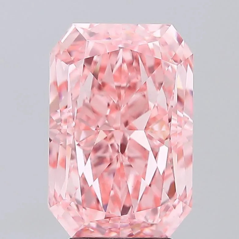 5.01ct Radiant Lab Grown Diamond (Colour Fancy Vivid Pink, Clarity VVS2, IGI Certified)