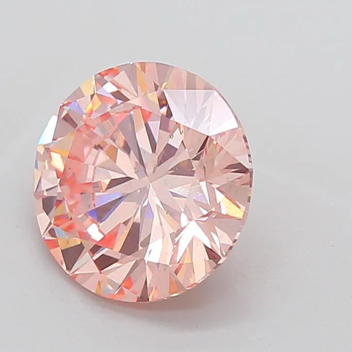 5.01ct Round Lab Grown Diamond (Colour Fancy Intense Pink, Clarity VS2, Cut VG, IGI Certified)