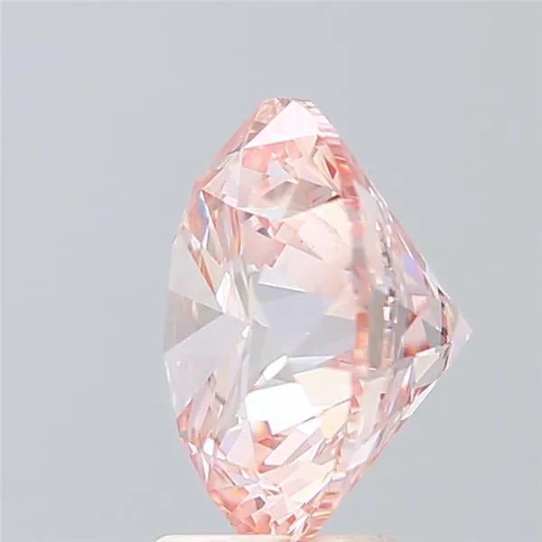 5.01ct Round Lab Grown Diamond (Colour Fancy Light Pink, Clarity VVS2, Cut EX, IGI Certified)