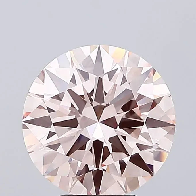5.01ct Round Lab Grown Diamond (Colour Fancy Pink, Clarity VVS2, Cut EX, IGI Certified)