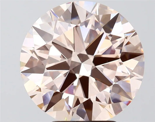 5.01ct Round Lab Grown Diamond (Colour Fancy Pink, Clarity VVS2, Cut ID, IGI Certified)