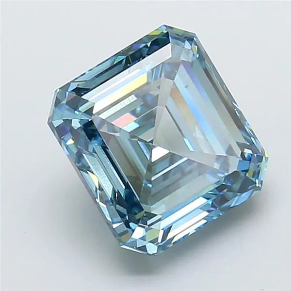 5.02ct Asscher Lab Grown Diamond (Colour Fancy Vivid Blue, Clarity VS1, IGI Certified)