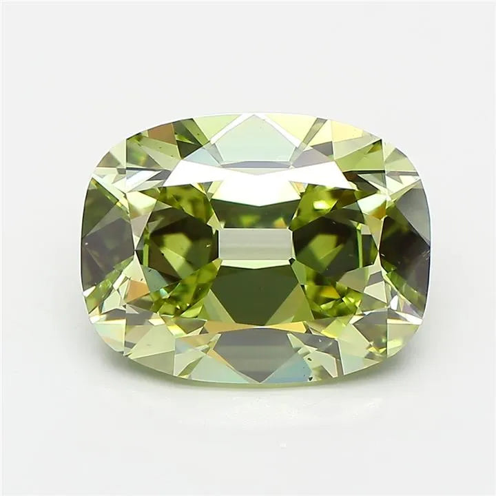 5.02ct Cushion brilliant Lab Grown Diamond (Colour Fancy Vivid Green, Clarity VS2, IGI Certified)