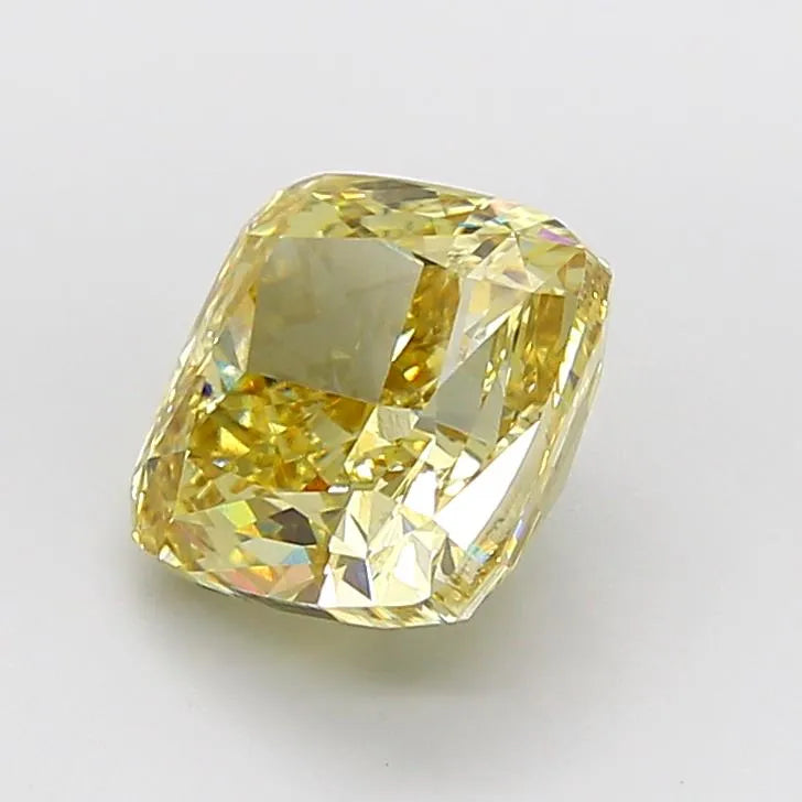 5.02ct Cushion modified Lab Grown Diamond (Colour Fancy Intense Yellow, Clarity VS1, IGI Certified)