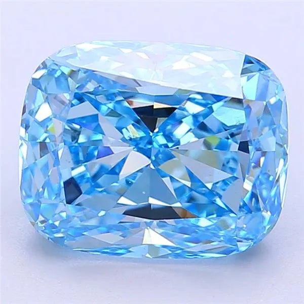 5.02ct Cushion modified Lab Grown Diamond (Colour Fancy Vivid Blue, Clarity VS1, IGI Certified)