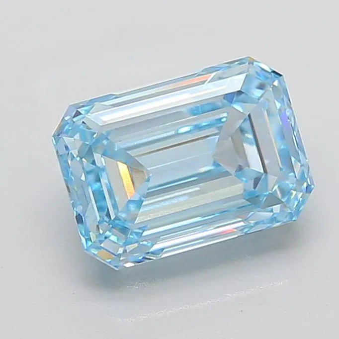 5.02ct Emerald Lab Grown Diamond (Colour Fancy Intense Blue, Clarity VS1, IGI Certified)