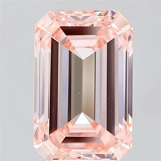 5.02ct Emerald Lab Grown Diamond (Colour Fancy Intense Pink, Clarity VS1, IGI Certified)