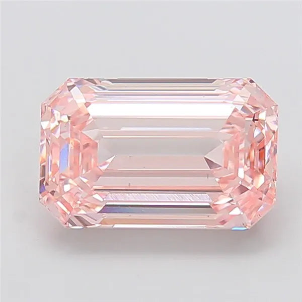 5.02ct Emerald Lab Grown Diamond (Colour Fancy Intense Pink, Clarity VS1, IGI Certified)