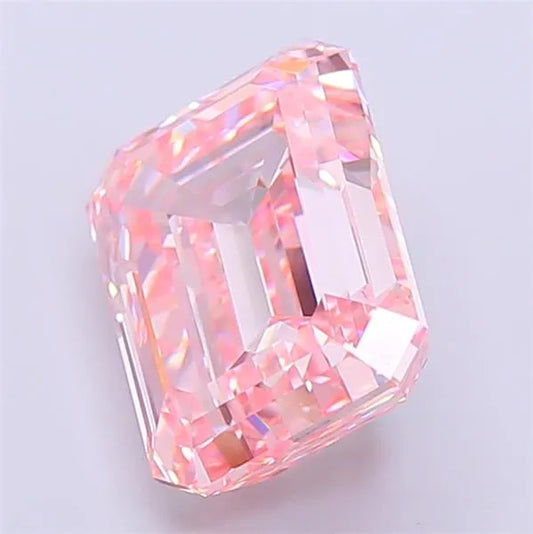 5.02ct Emerald Lab Grown Diamond (Colour Fancy Intense Pink, Clarity VVS2, IGI Certified)