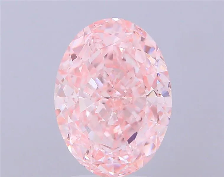 5.02ct Oval Lab Grown Diamond (Colour Fancy Intense Pink, Clarity VVS2, IGI Certified)