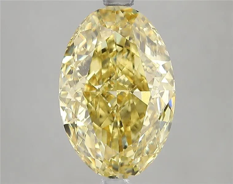 5.02ct Oval Lab Grown Diamond (Colour Fancy Intense Yellow, Clarity VVS2, IGI Certified)