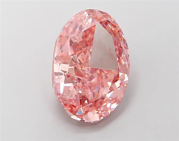 5.02ct Oval Lab Grown Diamond (Colour Fancy Vivid Pink, Clarity VS2, IGI Certified)
