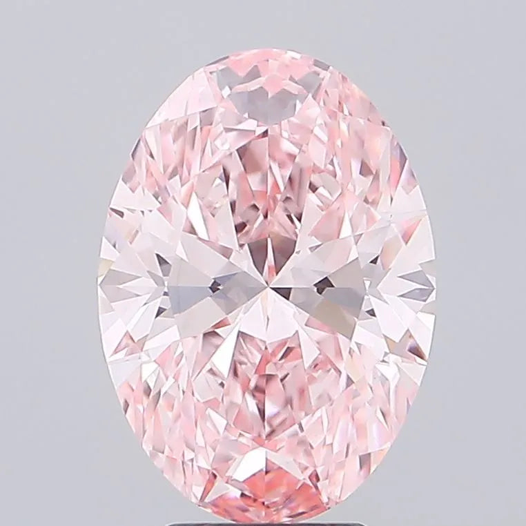 5.02ct Oval Lab Grown Diamond (Colour Fancy Vivid Pink, Clarity VVS2, IGI Certified)
