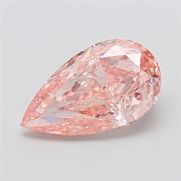 5.02ct Pear Lab Grown Diamond (Colour Fancy Intense Pink, Clarity VS2, IGI Certified)
