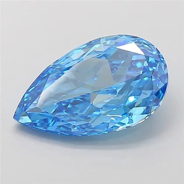 5.02ct Pear Lab Grown Diamond (Colour Fancy Vivid Blue, Clarity VS2, IGI Certified)