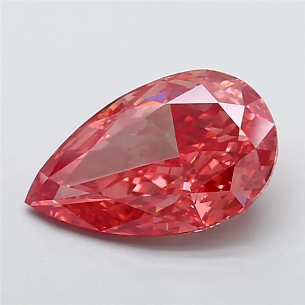 5.02ct Pear Lab Grown Diamond (Colour Fancy Vivid Pink, Clarity VS1, IGI Certified)