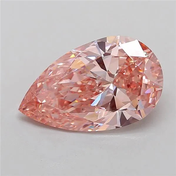 5.02ct Pear Lab Grown Diamond (Colour Fancy Vivid Pink, Clarity VS1, IGI Certified)