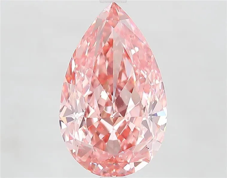 5.02ct Pear Lab Grown Diamond (Colour Fancy Vivid Pink, Clarity VVS2, IGI Certified)