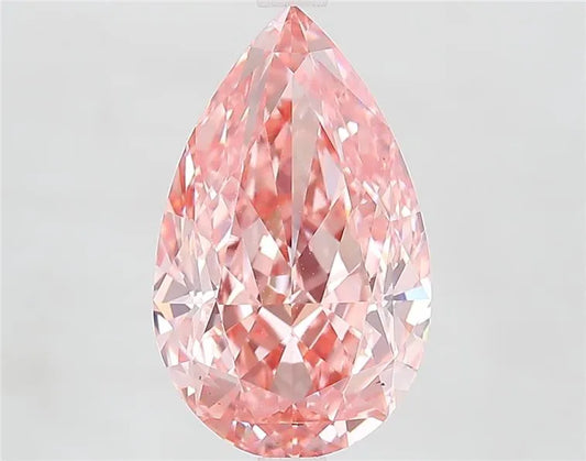 5.02ct Pear Lab Grown Diamond (Colour Fancy Vivid Pink, Clarity VVS2, IGI Certified)