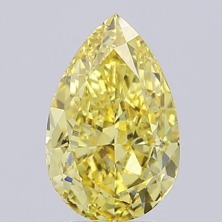 5.02ct Pear Lab Grown Diamond (Colour Fancy Vivid Yellow, Clarity VS1, IGI Certified)