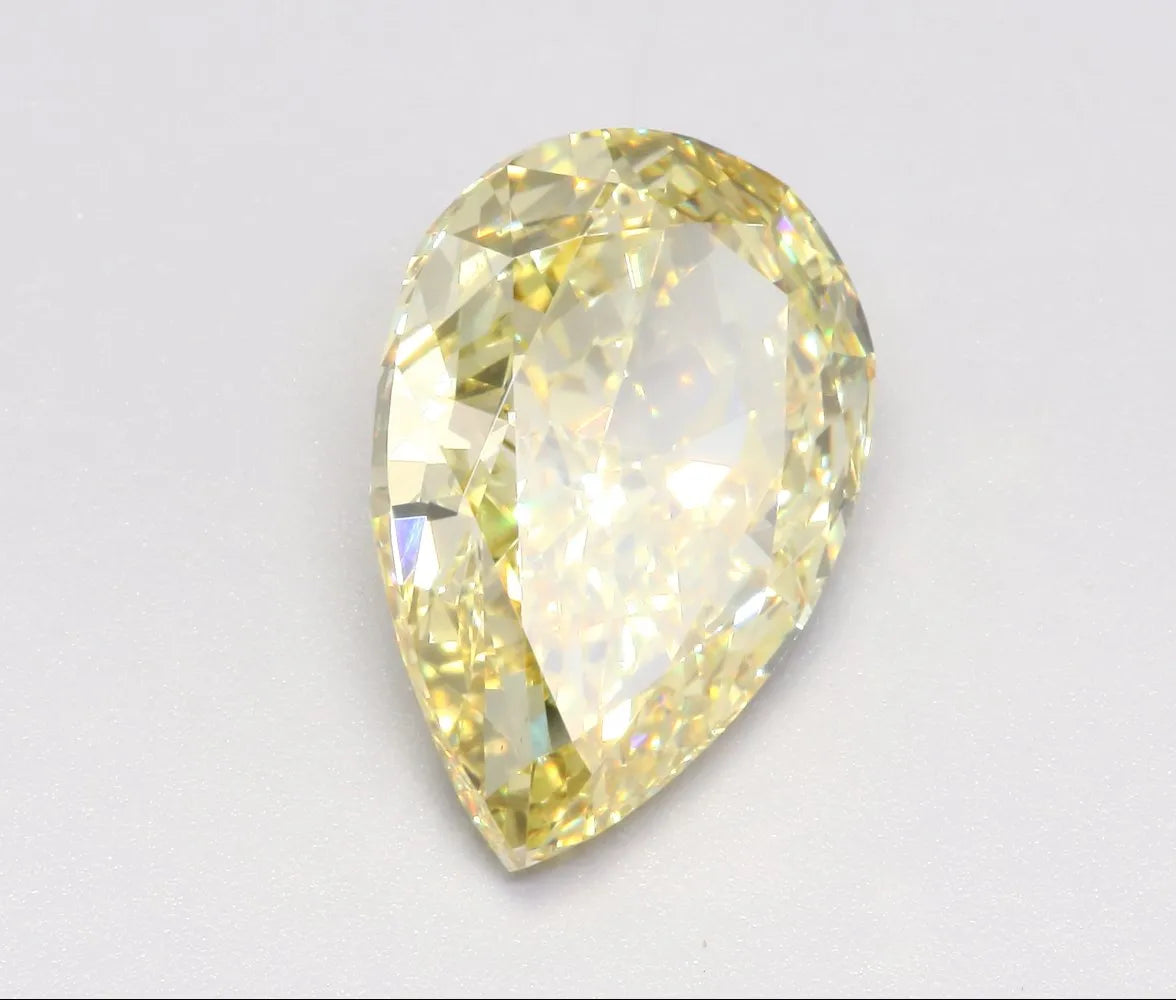 5.02ct Pear Lab Grown Diamond (Colour Fancy Vivid Yellow, Clarity VS1, IGI Certified)