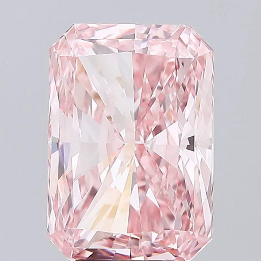 5.02ct Radiant Lab Grown Diamond (Colour Fancy Vivid Pink, Clarity VS1, IGI Certified)