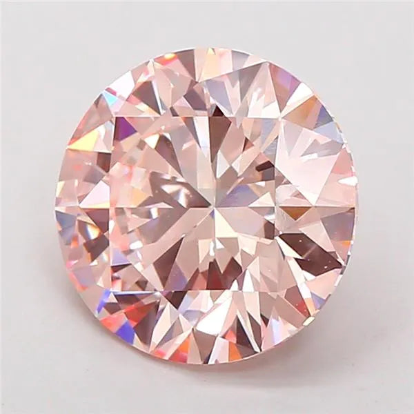 5.02ct Round Lab Grown Diamond (Colour Fancy Pink, Clarity VS1, Cut EX, IGI Certified)