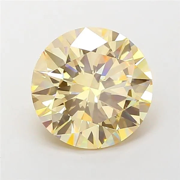 5.02ct Round Lab Grown Diamond (Colour Fancy Yellow, Clarity VVS2, Cut EX, IGI Certified)