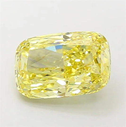 5.03ct Cushion modified Lab Grown Diamond (Colour Fancy Intense Yellow, Clarity VS2, IGI Certified)