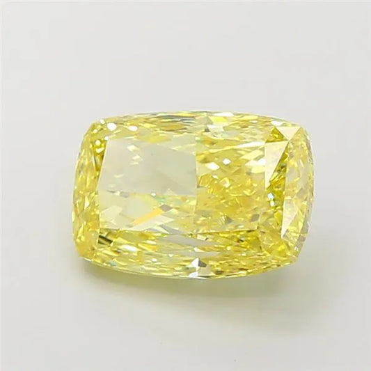 5.03ct Cushion modified Lab Grown Diamond (Colour Fancy Intense Yellow, Clarity VS2, IGI Certified)