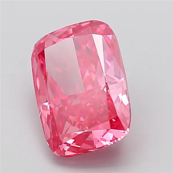 5.03ct Cushion modified Lab Grown Diamond (Colour Fancy Vivid Pink, Clarity VVS2, IGI Certified)
