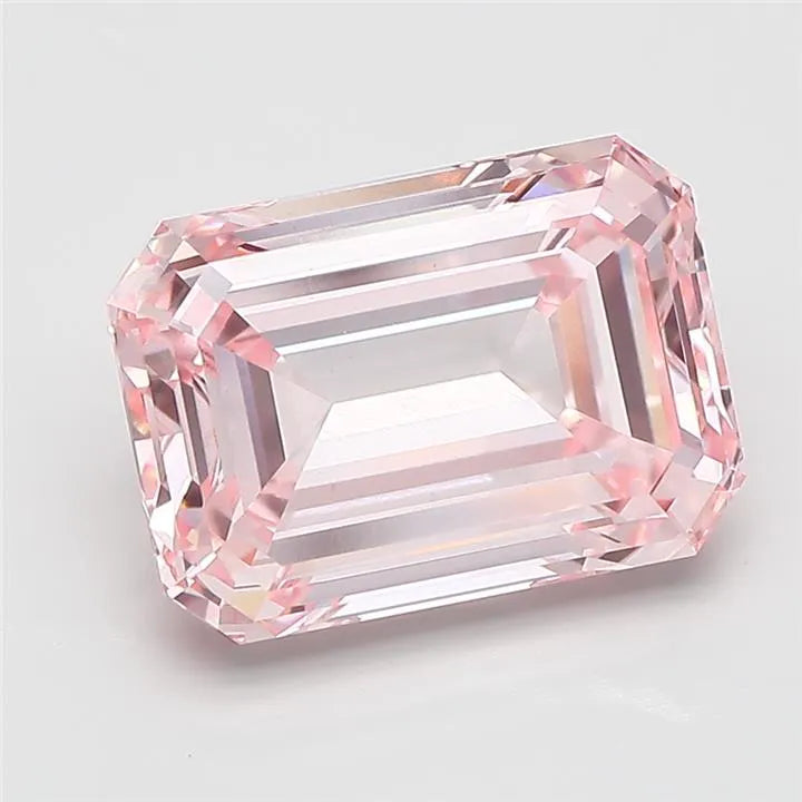 5.03ct Emerald Lab Grown Diamond (Colour Fancy Intense Pink, Clarity VS1, IGI Certified)