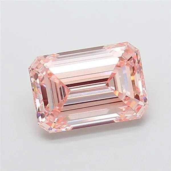5.03ct Emerald Lab Grown Diamond (Colour Fancy Intense Pink, Clarity VS1, IGI Certified)