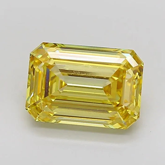5.03ct Emerald Lab Grown Diamond (Colour Fancy Intense Yellow, Clarity VS1, IGI Certified)