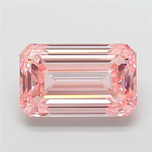 5.03ct Emerald Lab Grown Diamond (Colour Fancy Vivid Pink, Clarity VS1, IGI Certified)