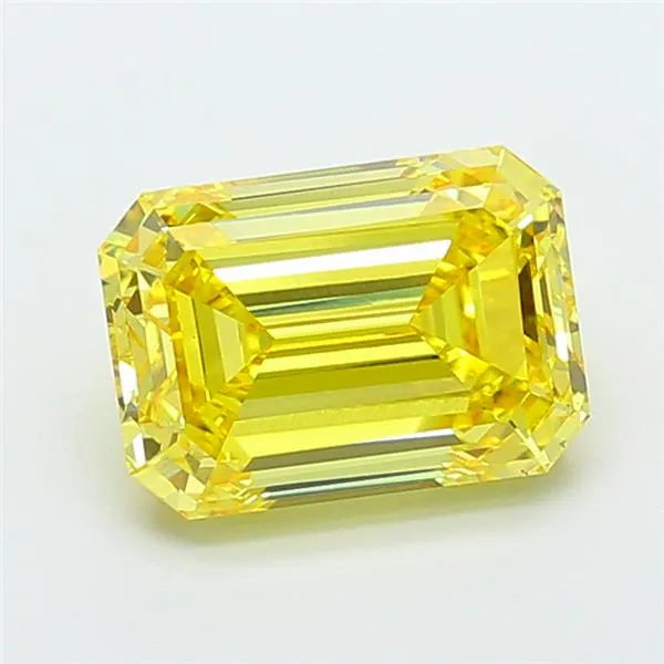 5.03ct Emerald Lab Grown Diamond (Colour Fancy Vivid Yellow, Clarity VS1, IGI Certified)